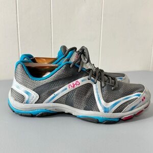 Ryka N-Gage Athletic Sneakers Gray Teal Pink Women's Running Shoes Size 7.5